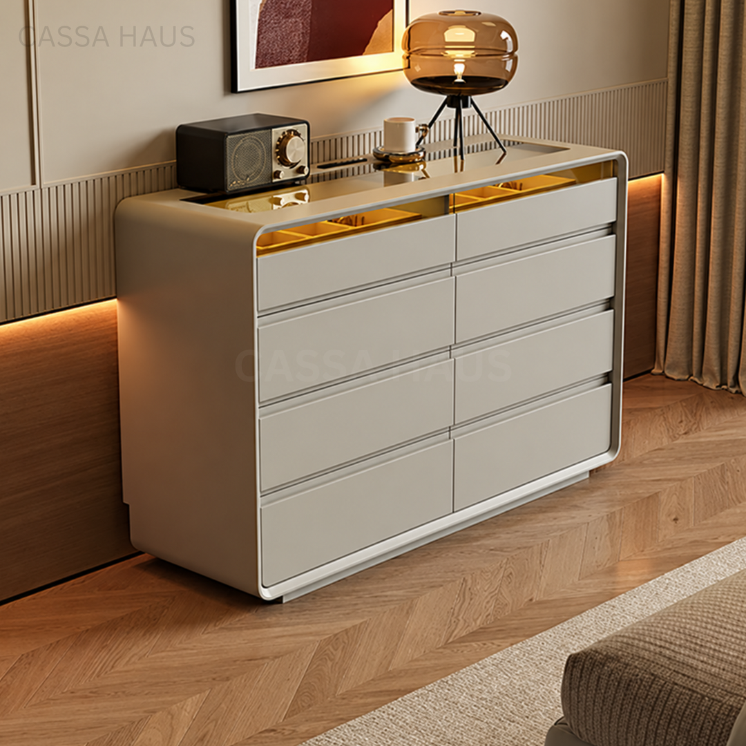 LUIS Modern LED Chest of Drawers - Cassa Haus Singapore