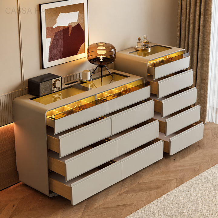 LUIS Modern LED Chest of Drawers - Cassa Haus Singapore