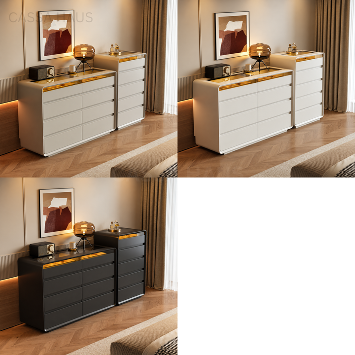 LUIS Modern LED Chest of Drawers - Cassa Haus Singapore
