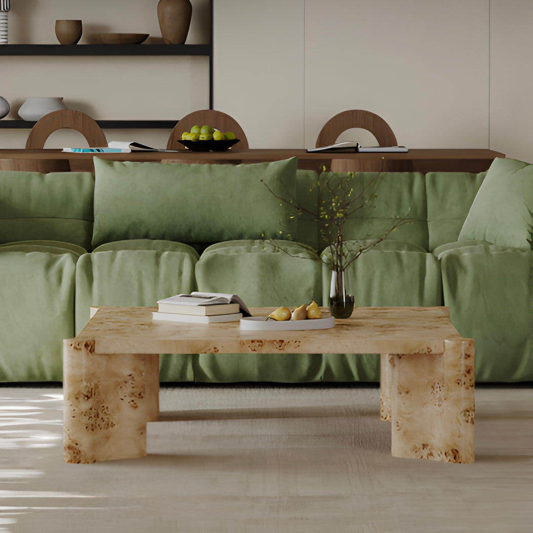 ELVIRI Mappa Burl Solid Wood Coffee Table