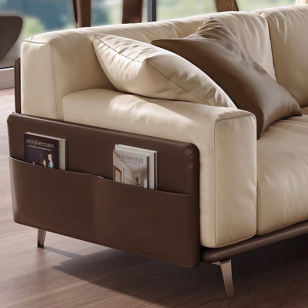 CLOVEHARE Modern Leather Sofa