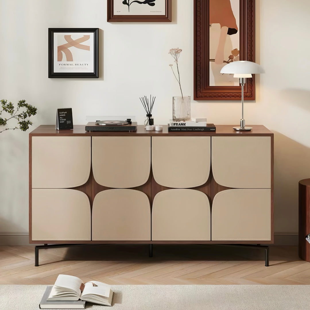 VALSERO Modern Saddle Leather Sideboard - Cassa Haus Singapore