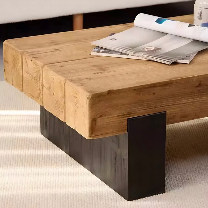 DREVANO Rustic Solid Wood Coffee Table - Cassa Haus Singapore