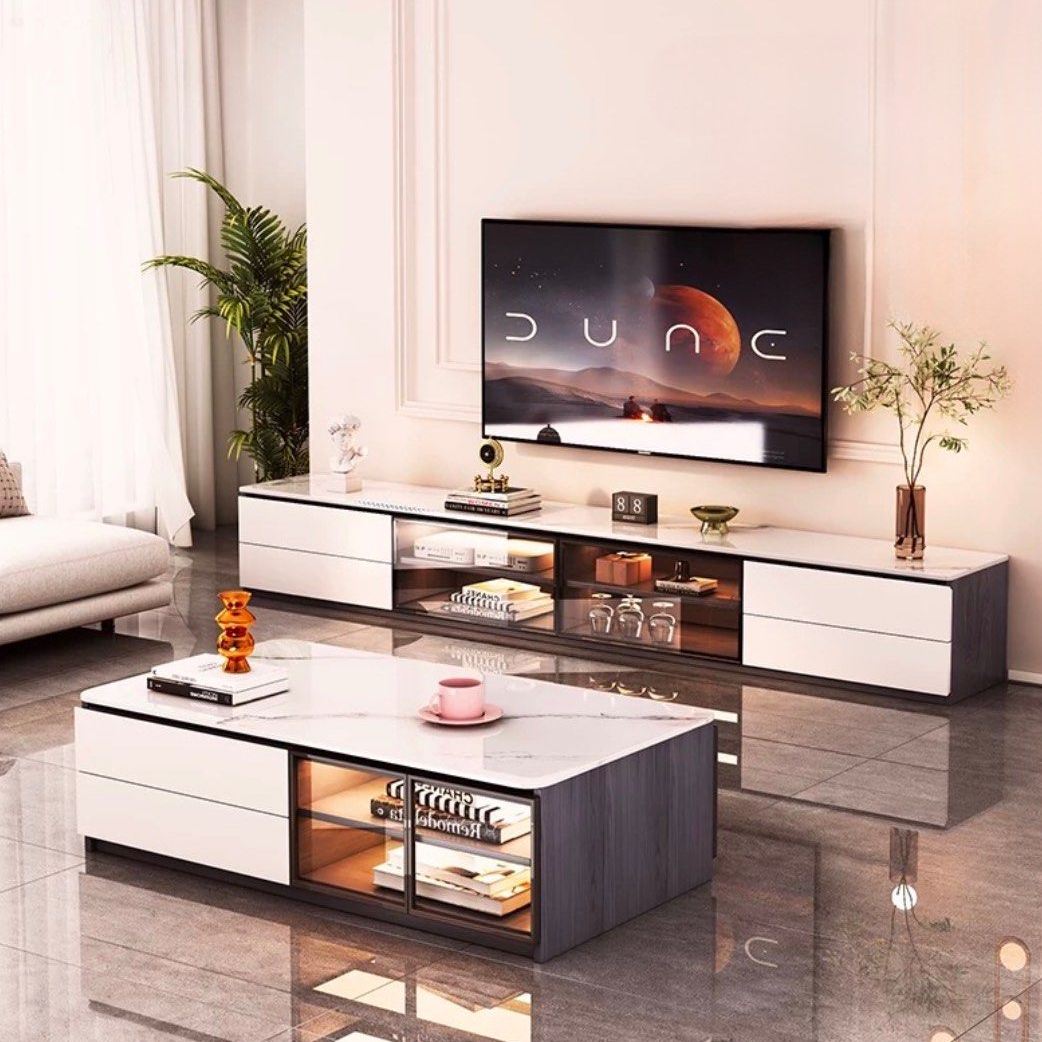 SOEL Modern Sintered Stone TV Console - Radical Homes Singapore