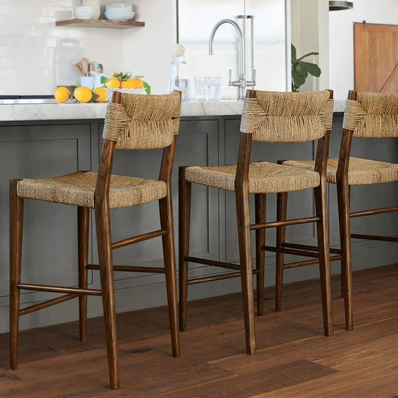 KEVAE Rustic Rattan Bar Stool - Radical Homes Singapore