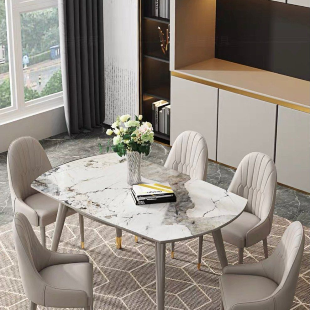 FOSTER Modern Marble Extendable Dining Table - Radical Homes Singapore