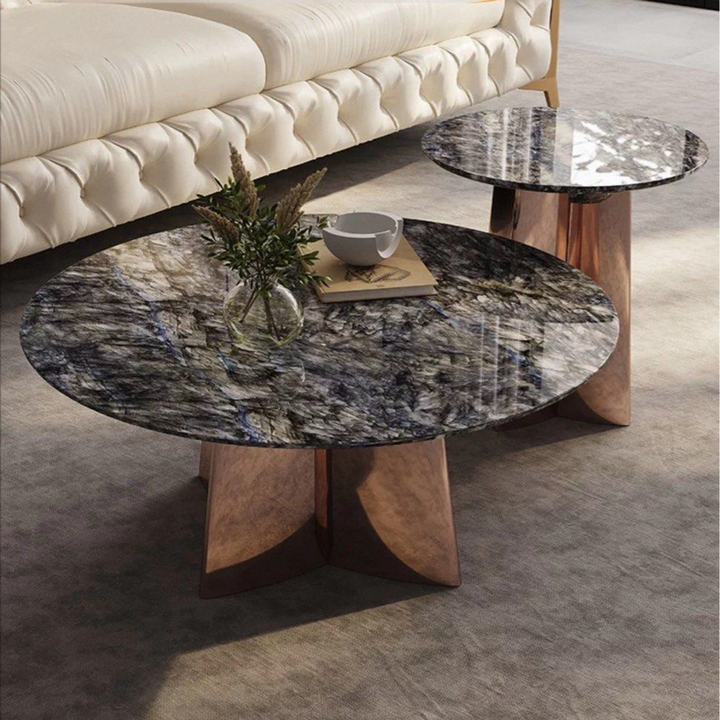 DOEL Modern Marble Round Coffee Table - Radical Homes Singapore