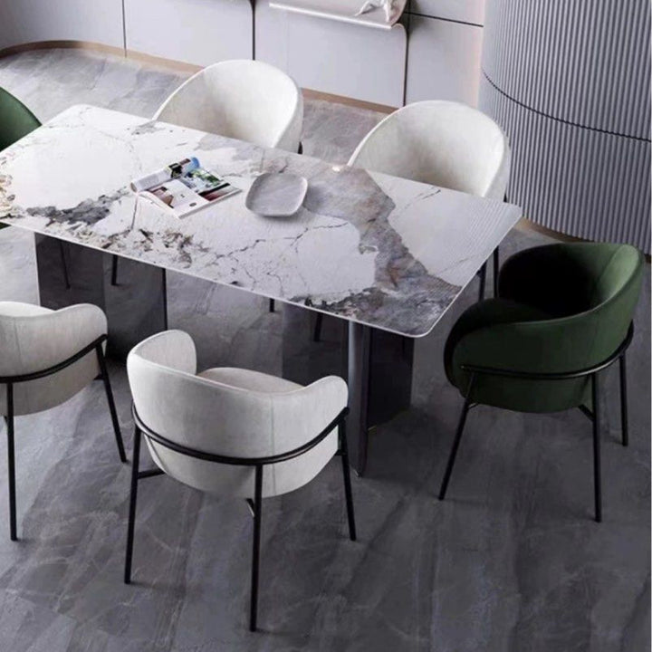 LUCENTE Modern Velvet Dining Chair - Radical Homes Singapore
