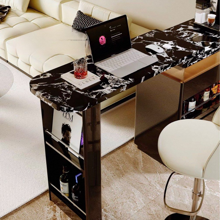 JANGGA Modern Sintered Stone Bar Table - Radical Homes Singapore