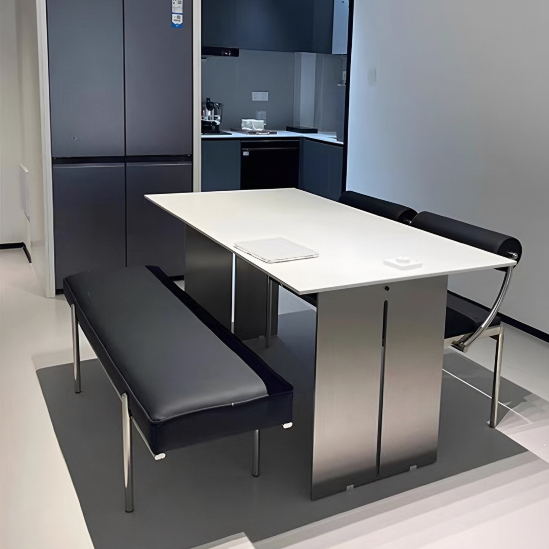 VERO Modern Stainless Steel Dining Table - Radical Homes Singapore