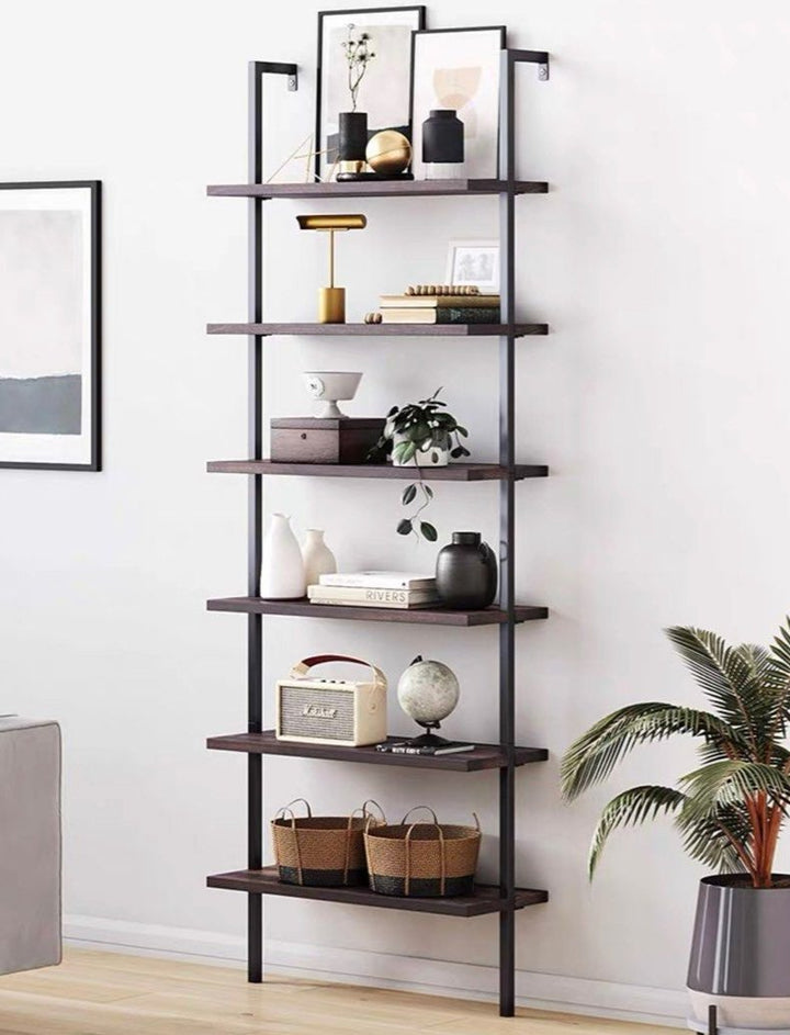 ELIZABETE Industrial Solid Wood Display Wall Shelf - Radical Homes Singapore