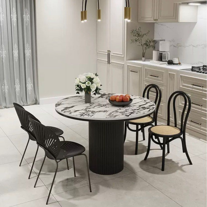 LOPEZ Round Marble Dining Table - Radical Homes Singapore