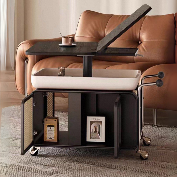 OLKI Modern Rustic Coffee Table with Storage - Radical Homes Singapore