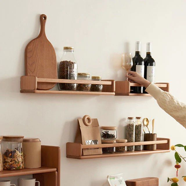 CLEITON Solid Wood Wall Shelves - Radical Homes Singapore
