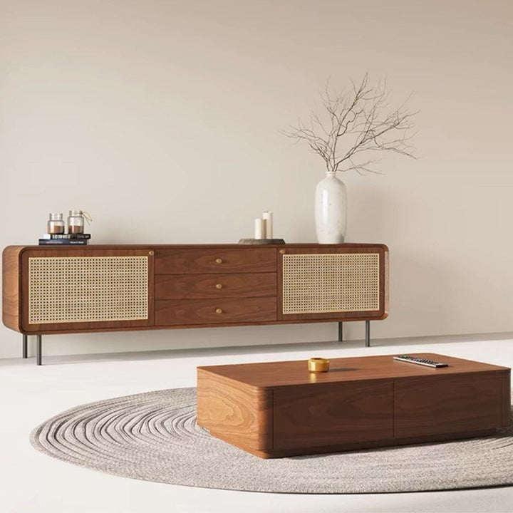 NADE Rustic Rattan TV Console - Radical Homes Singapore