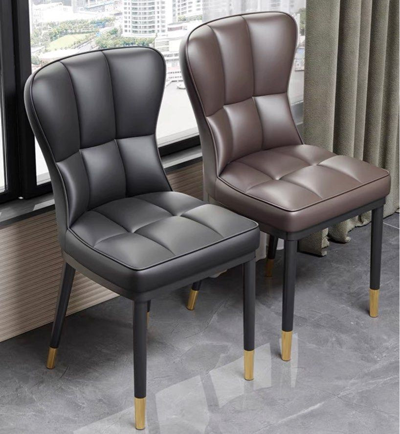 LUSSO Modern Leather Dining Chair - Radical Homes Singapore