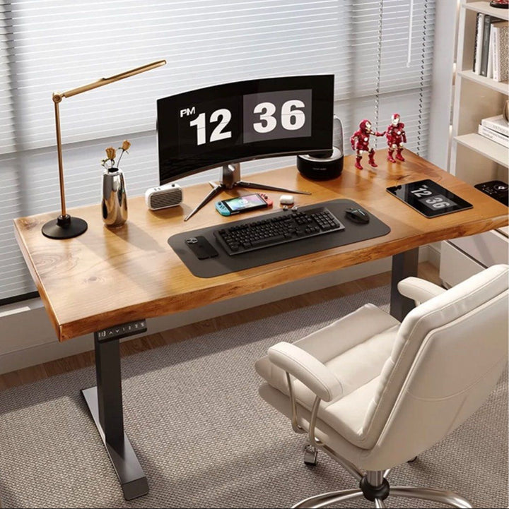 MELVIN Adjustable Solid Wood Office Table - Radical Homes Singapore
