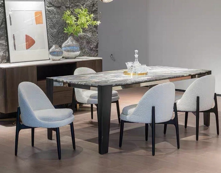 SKYDON Modern Boucle Dining Chair - Radical Homes Singapore