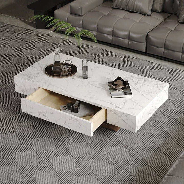 QIEN Modern Sintered Stone Coffee Table - Radical Homes Singapore