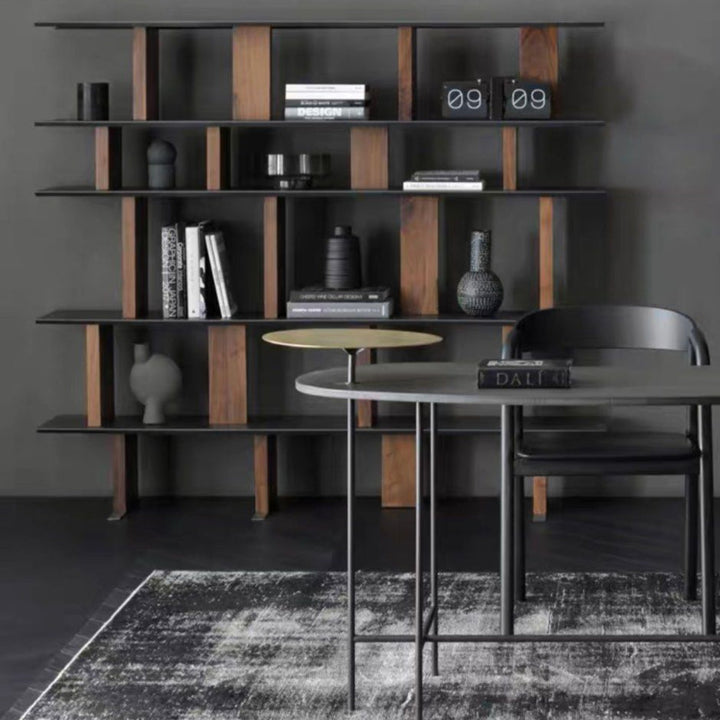 NEIVA Modern Walnut Display Shelf - Radical Homes Singapore