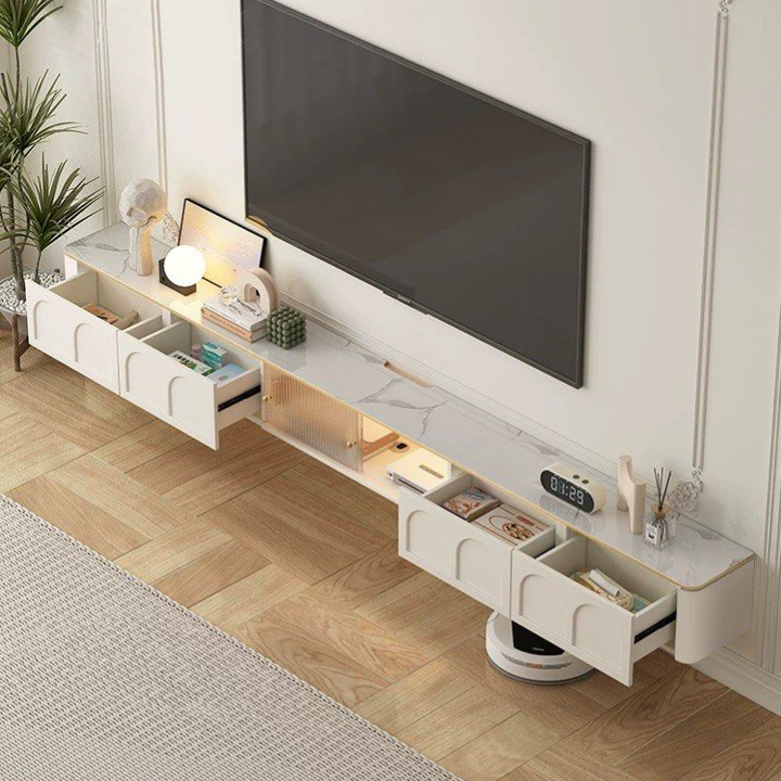 PANI Modern Sintered Stone Floating TV Console - Cassa Haus Singapore