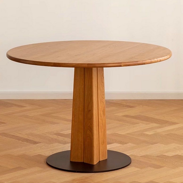 COLE Modern Solid Wood Round Dining Table - Radical Homes Singapore