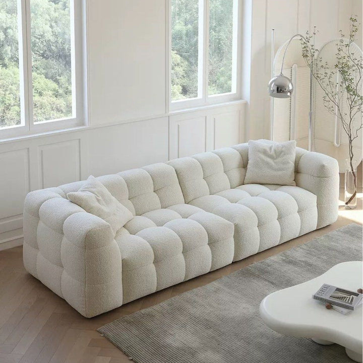 NAT Modern Boucle Fabric Sofa - Radical Homes Singapore
