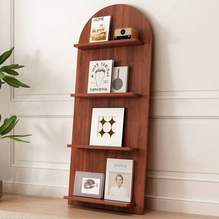 TRIZIAN Rustic Walnut Shelf - Radical Homes Singapore