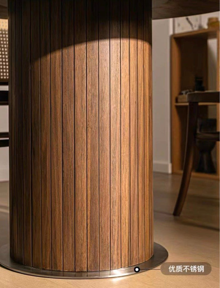 BRIEN Round Wood Dining Table - Radical Homes Singapore