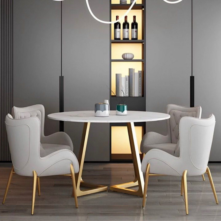 ROTONDA Modern Round Marble Dining Table - Cassa Haus Singapore