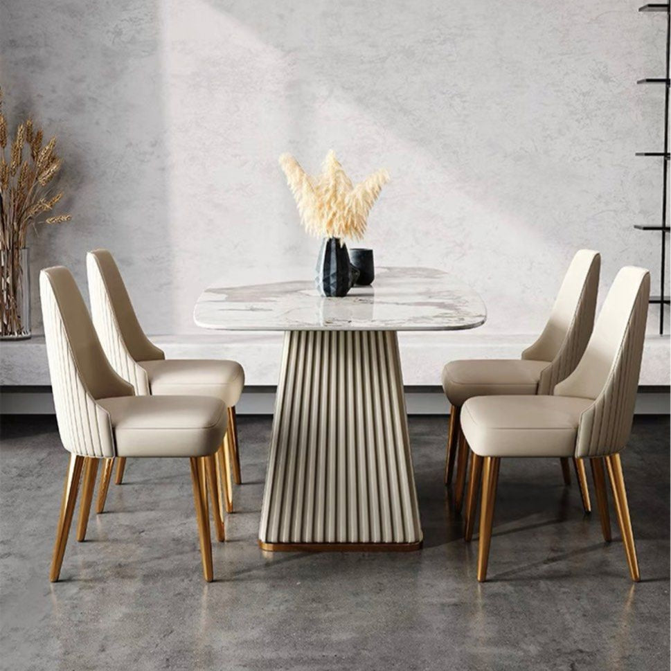 AEDA Modern Leather Dining Chair - Radical Homes Singapore