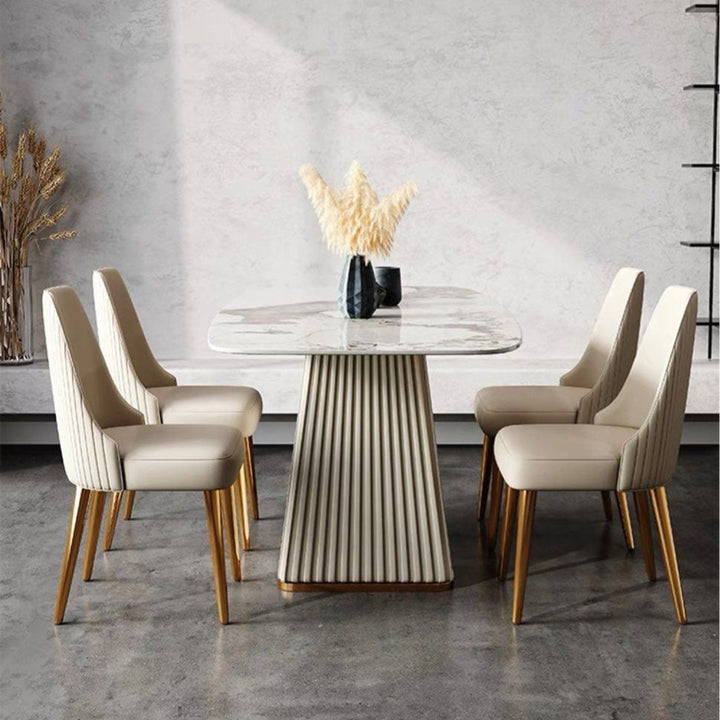 AEDA Modern Leather Dining Chair - Radical Homes Singapore