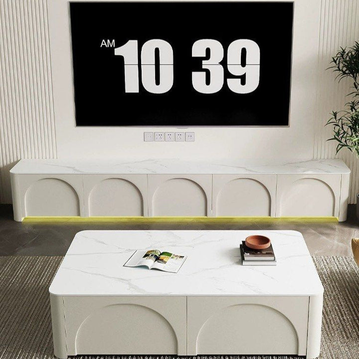 GEROM Japandi LED TV Console - Radical Homes Singapore