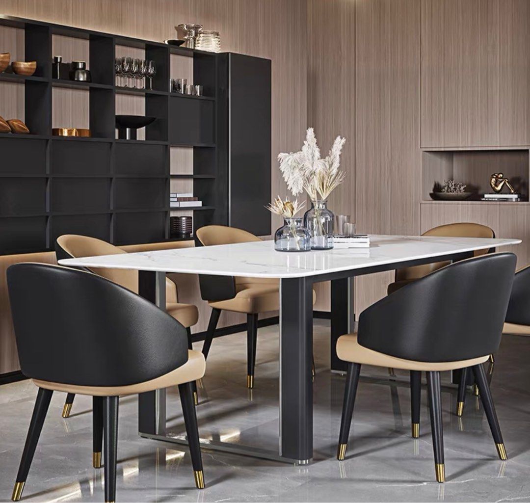 COMBS Modern Sintered Stone Dining Table - Radical Homes Singapore