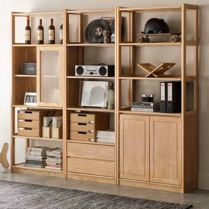 KIRV Japandi Solid Wood Display Shelf - Cassa Haus Singapore