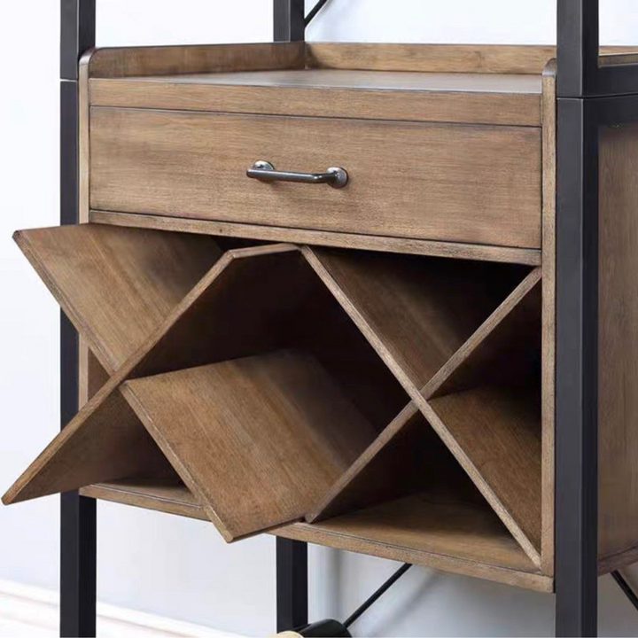 ARYEL Industrial Wine Display Cabinet - Radical Homes Singapore