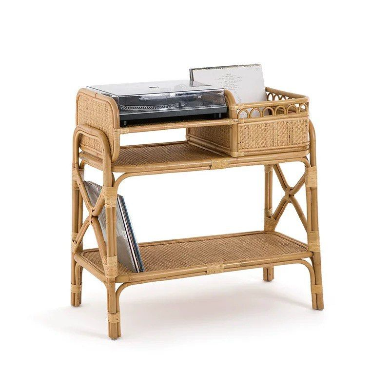 FREVY Rustic Rattan Bar Cart - Radical Homes Singapore