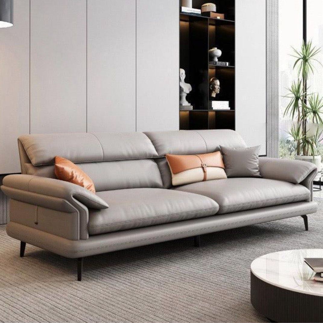 AFIONE Modern Genuine Leather Sofa - Radical Homes Singapore