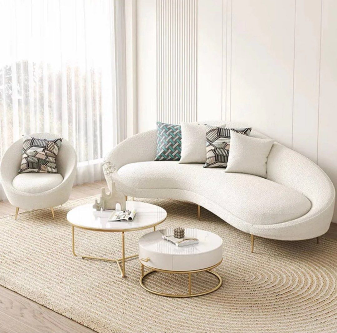 BETH Modern Curve Sofa - Radical Homes Singapore
