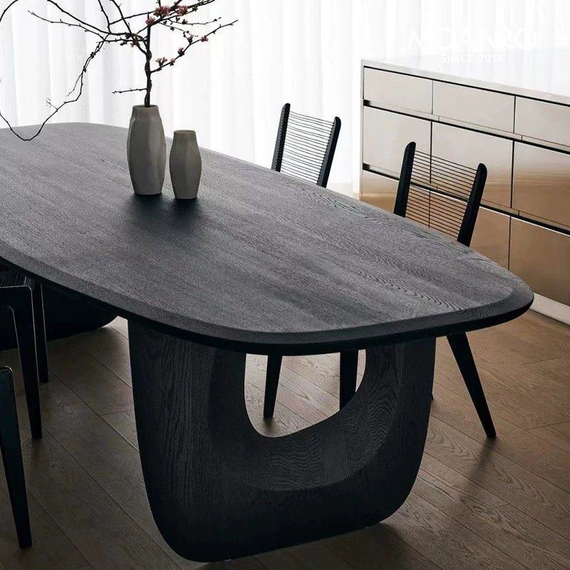 ABLAN Modern Solid Wood Dining Table - Radical Homes Singapore