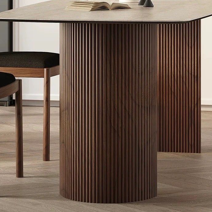 LORO Modern Travertine Dining Table - Radical Homes Singapore