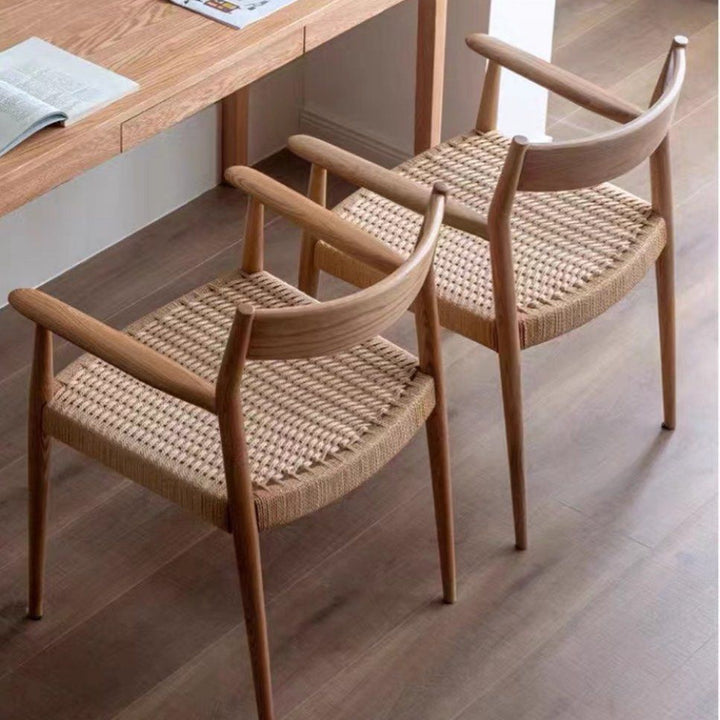 TIERRA Japandi Rope Woven Dining Chair - Radical Homes Singapore