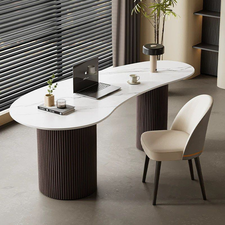 HEEM Modern Sintered Stone Study Table - Radical Homes Singapore
