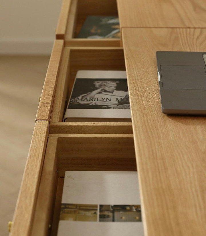 ELLIOTT Modern Solid Wood Floating Study Table - Radical Homes Singapore