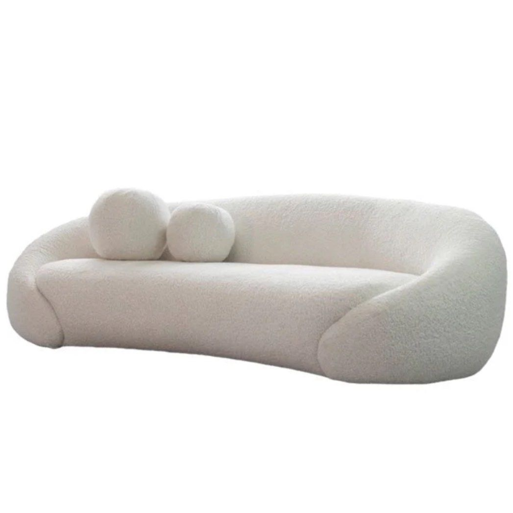 ALISEN Boucle Curve Sofa - Radical Homes Singapore