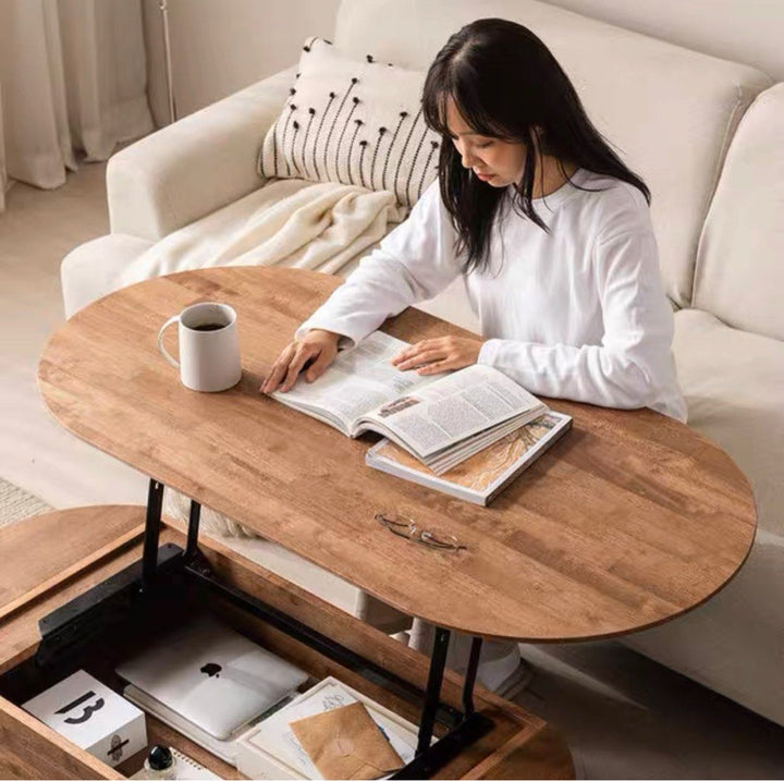 VALENO Extendable Walnut Coffee Table - Cassa Haus Singapore
