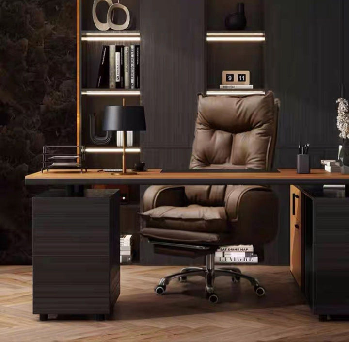 BIRGIT Modern Ergonomic Leather Office Chair - Radical Homes Singapore