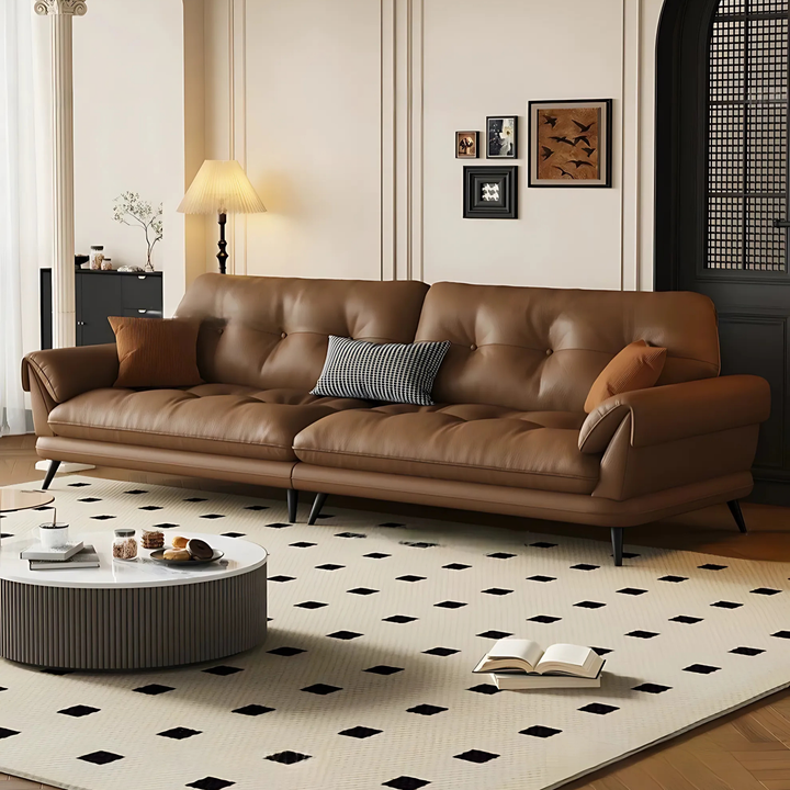 VARESE Modern Genuine Leather Sofa - Radical Homes Singapore