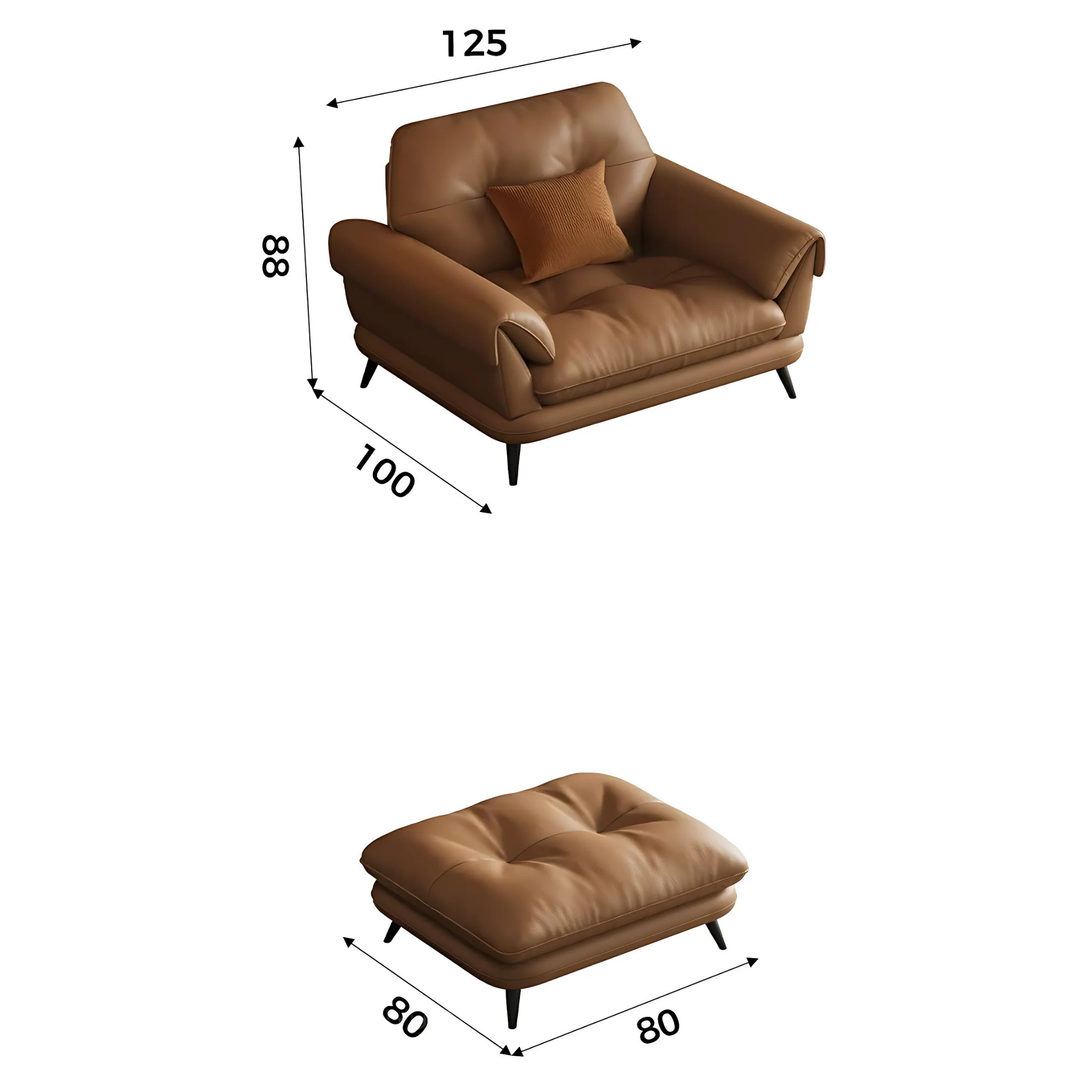 VARESE Modern Genuine Leather Sofa - Radical Homes Singapore