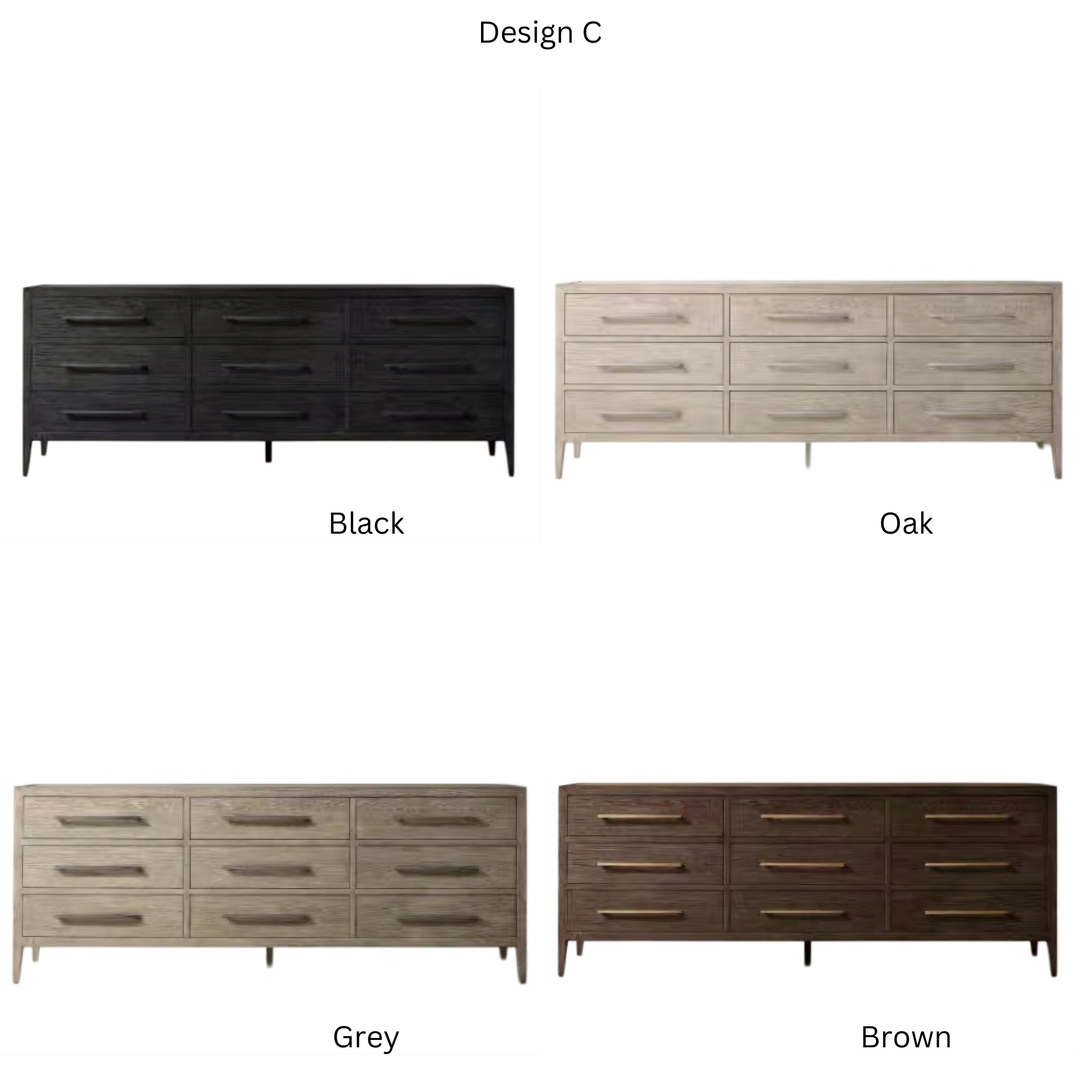 BASTION Modern Solid Wood Chest of Drawers - Cassa Haus Singapore